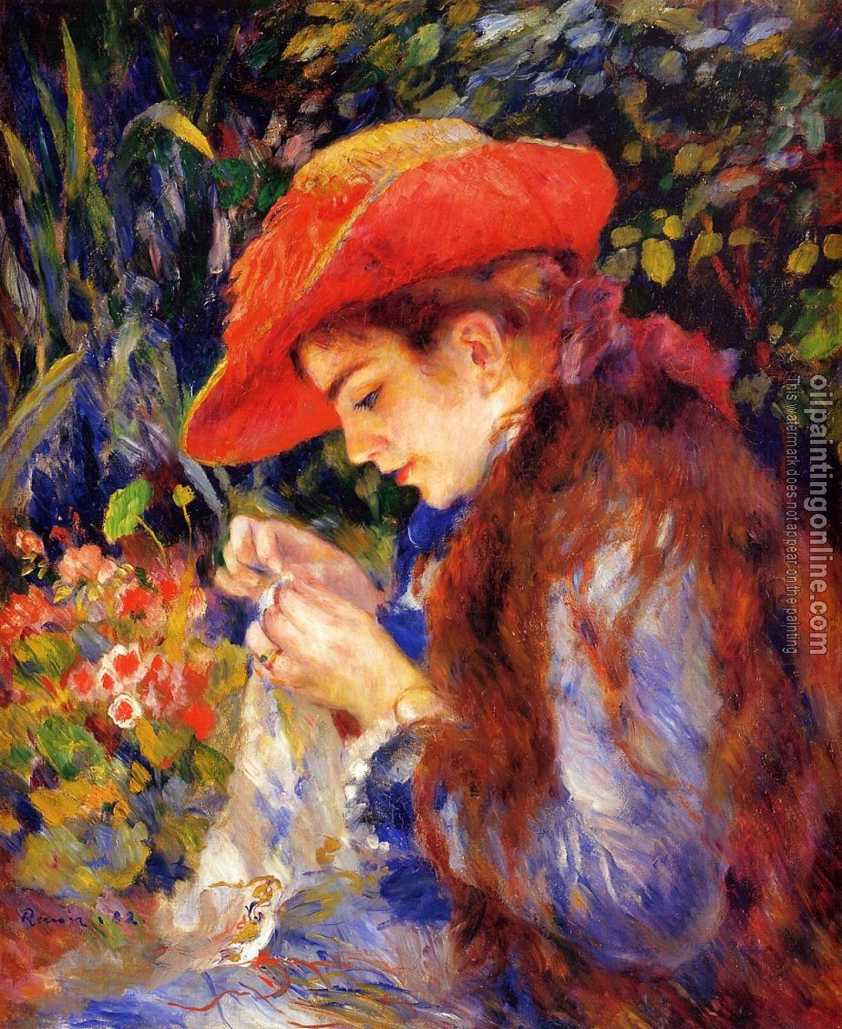 Renoir, Pierre Auguste - Mademoiselle Marie-Therese Durand-Ruel Sewing